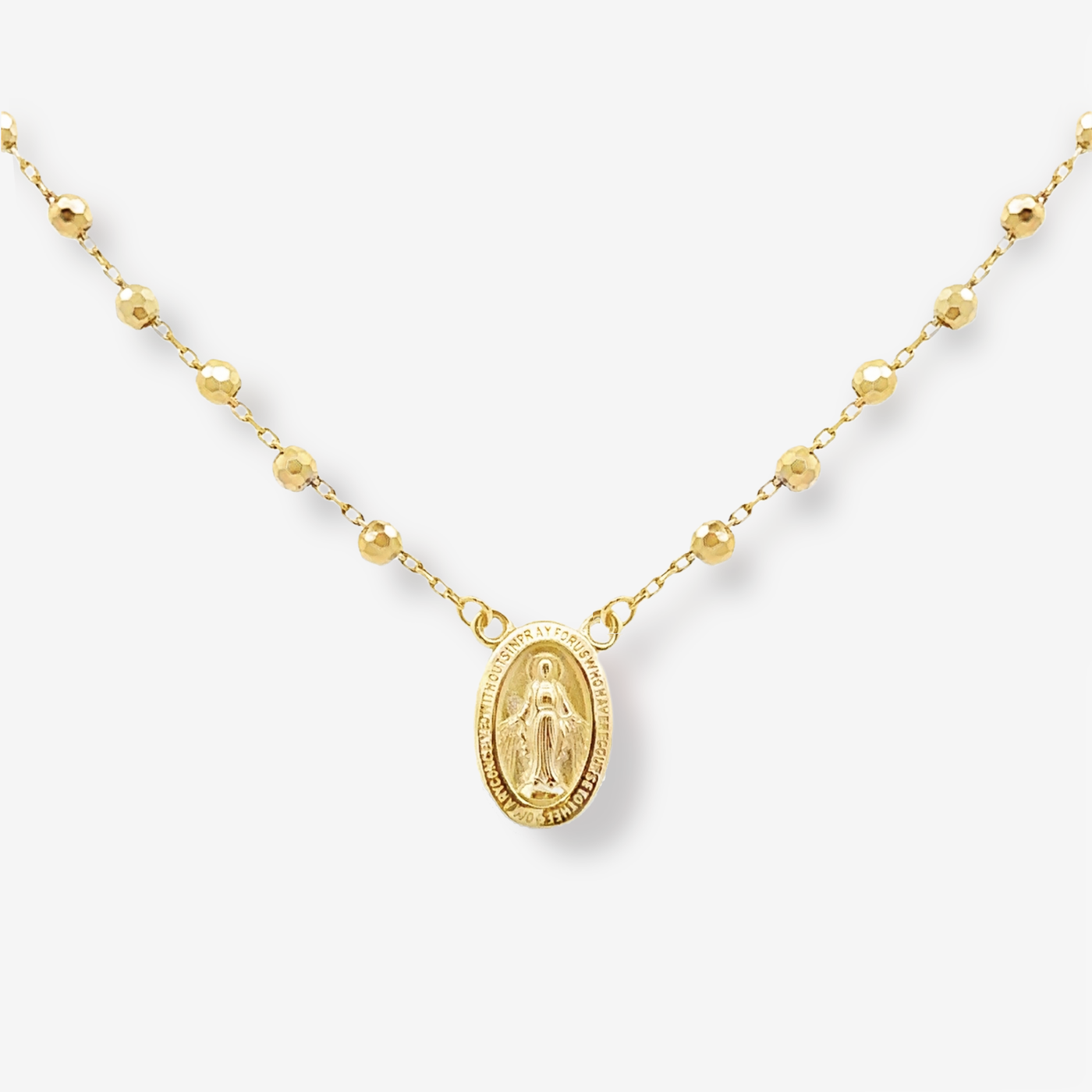 Virgin Mary Bead It Station Necklace