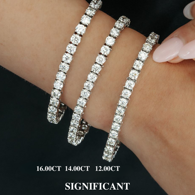 Straight Line “Classic” Significant Diamond Tennis Bracelet