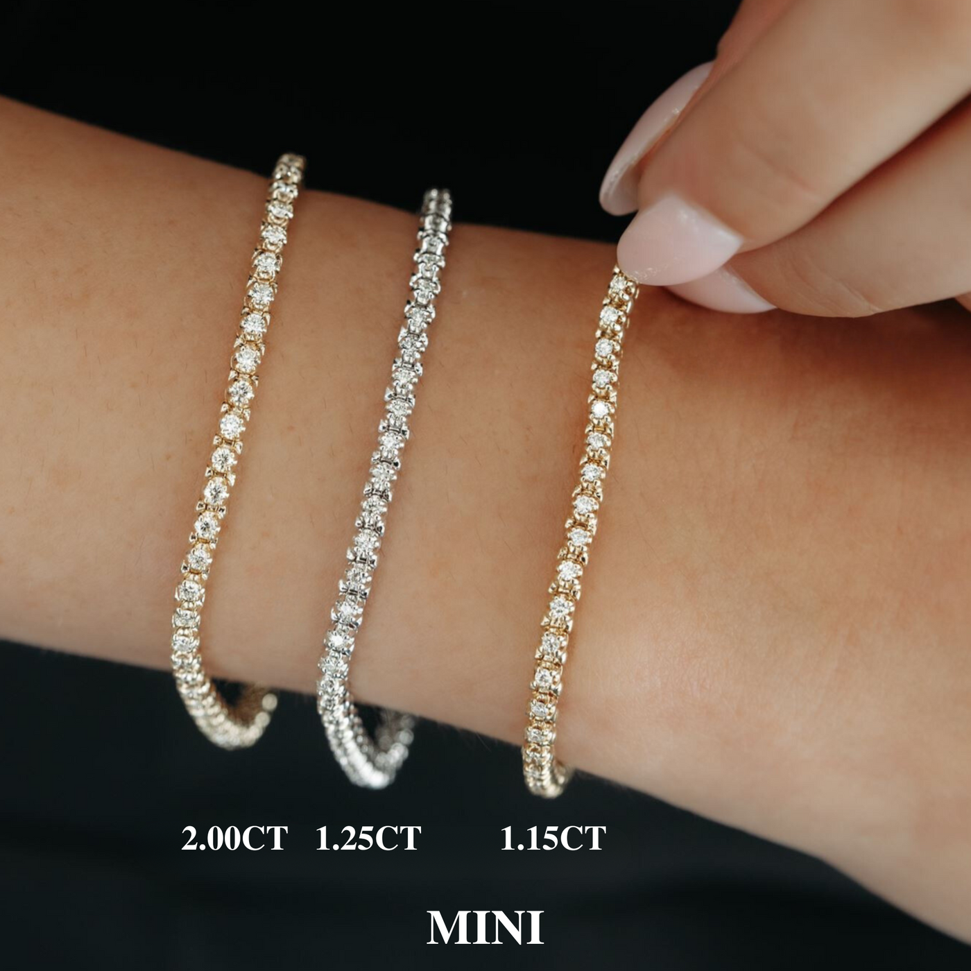 Straight Line “Classic” Mini Diamond Tennis Bracelet