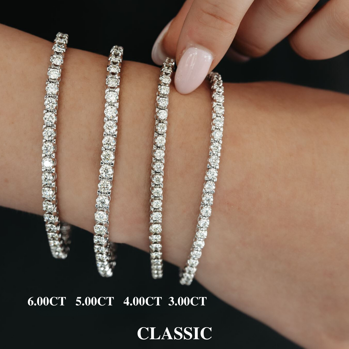 Straight Line “Classic” Diamond Tennis Bracelet