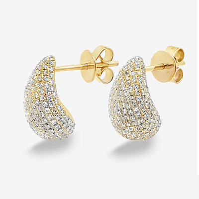 XSmall Pave Diamond Paint Drop Earrings