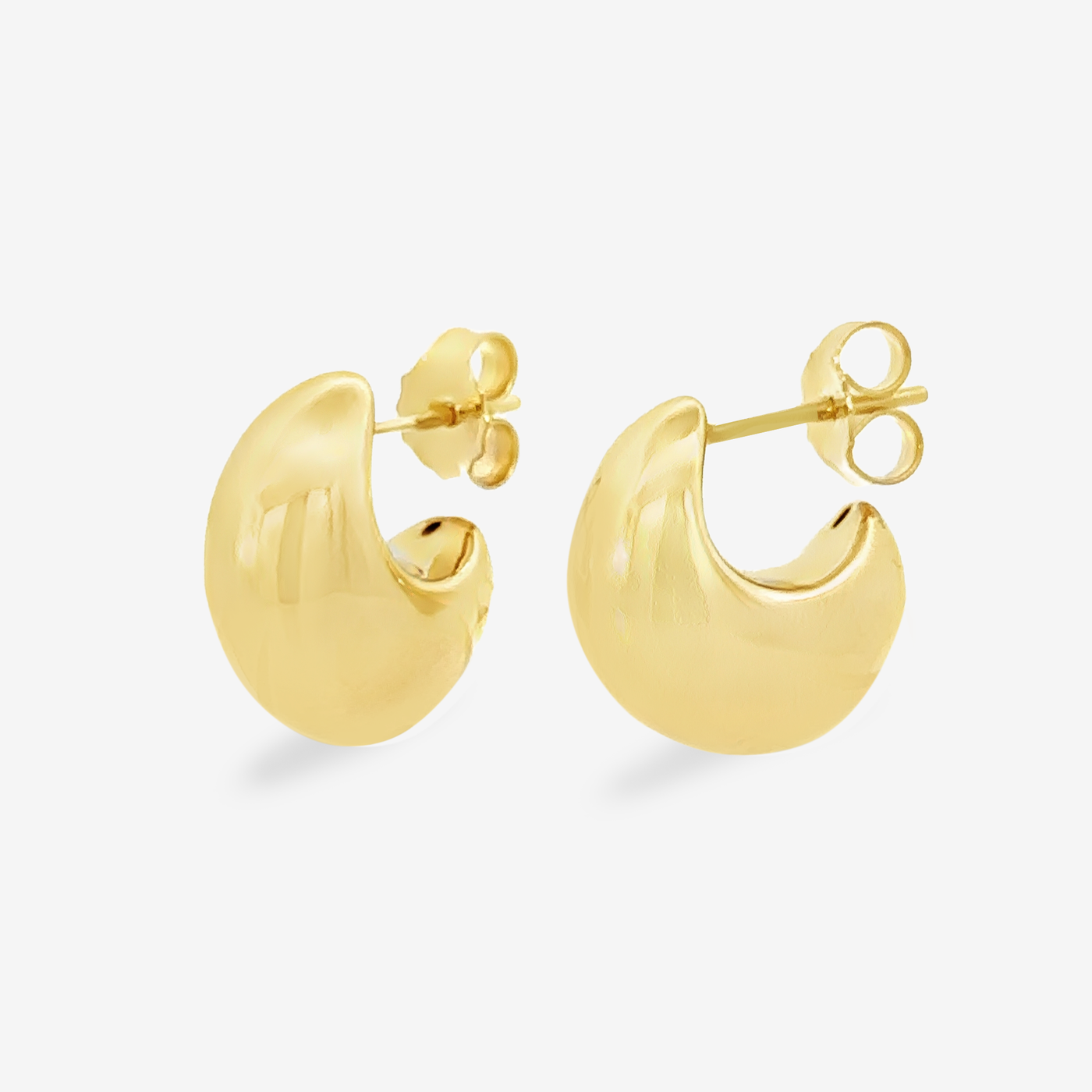 XSmall Puffed Halfmoon Earrings