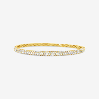 3D Diamond Bangle Bracelet